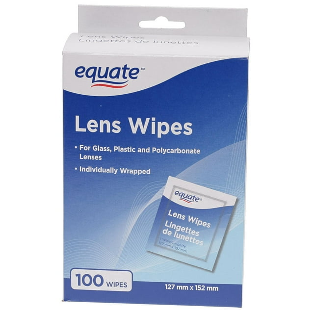 Equate Lens Wipes, 100 pack