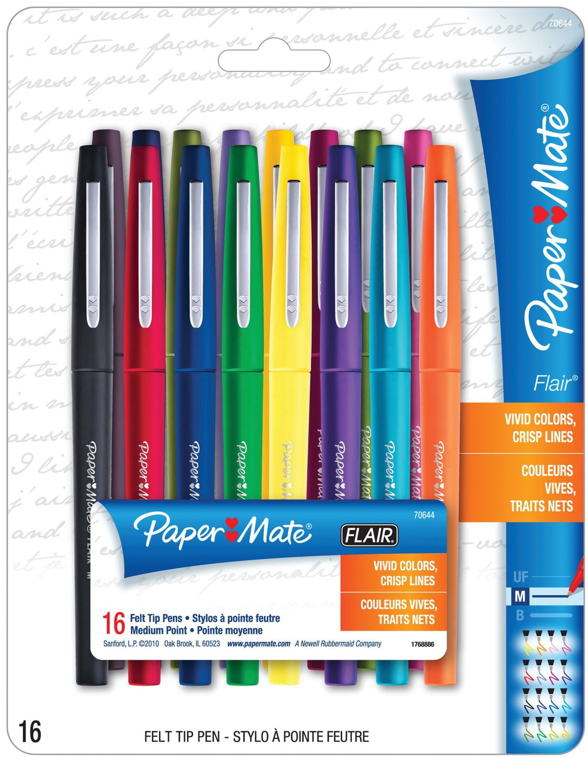 Papermate Paper Mate Assorted Colours Medium Point Flair Felt Tip Pens