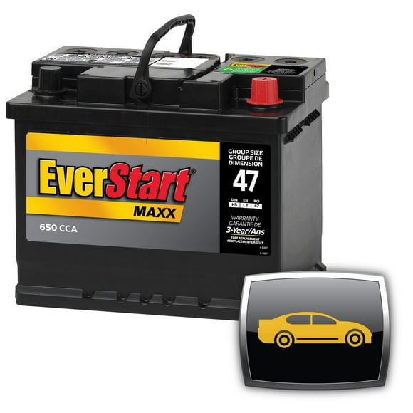 EverStart AUTO MAXX-47N – 12 Volts, Batterie automobile, groupe 47, 650 ADF EverStart – Batterie automobile