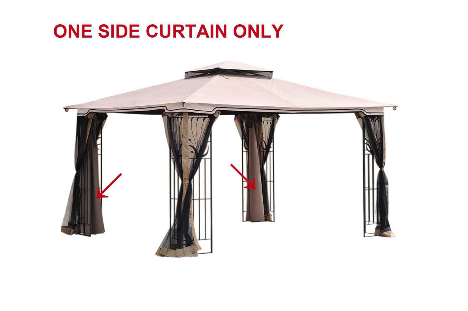 Sunjoy Replacement Curtain for 10x12 Ft Leaf Steel Gazebo brown Walmart Canada