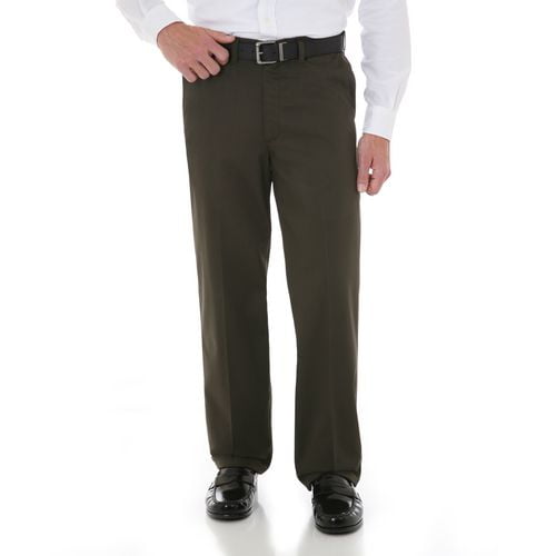 Pantalon Wrangler de style kaki à devant plat de la série Solution confort
