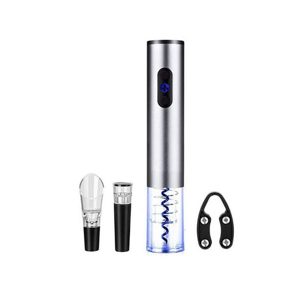Brentwood Electric Wine Bottle Opener with Foil Cutter, Vacuum Stopper