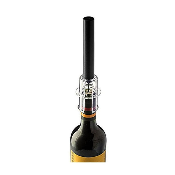 Ouvre-bouteille de vin à pompe à air Brentwood avec coupe-feuille, bouchon  à vide et aérateur verseur, noir 