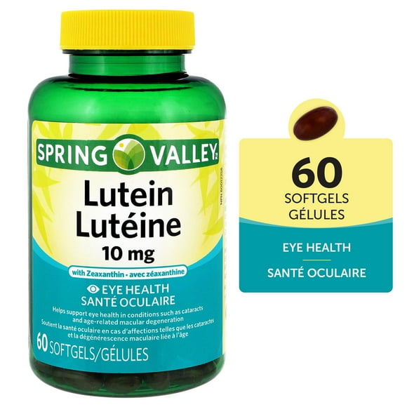 Spring Valley Lutein 10mg, 60 SOFTGELS