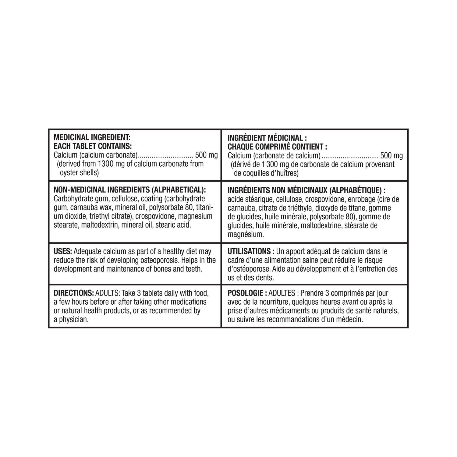 Spring Valley Calcium 500mg, 120 Tablets