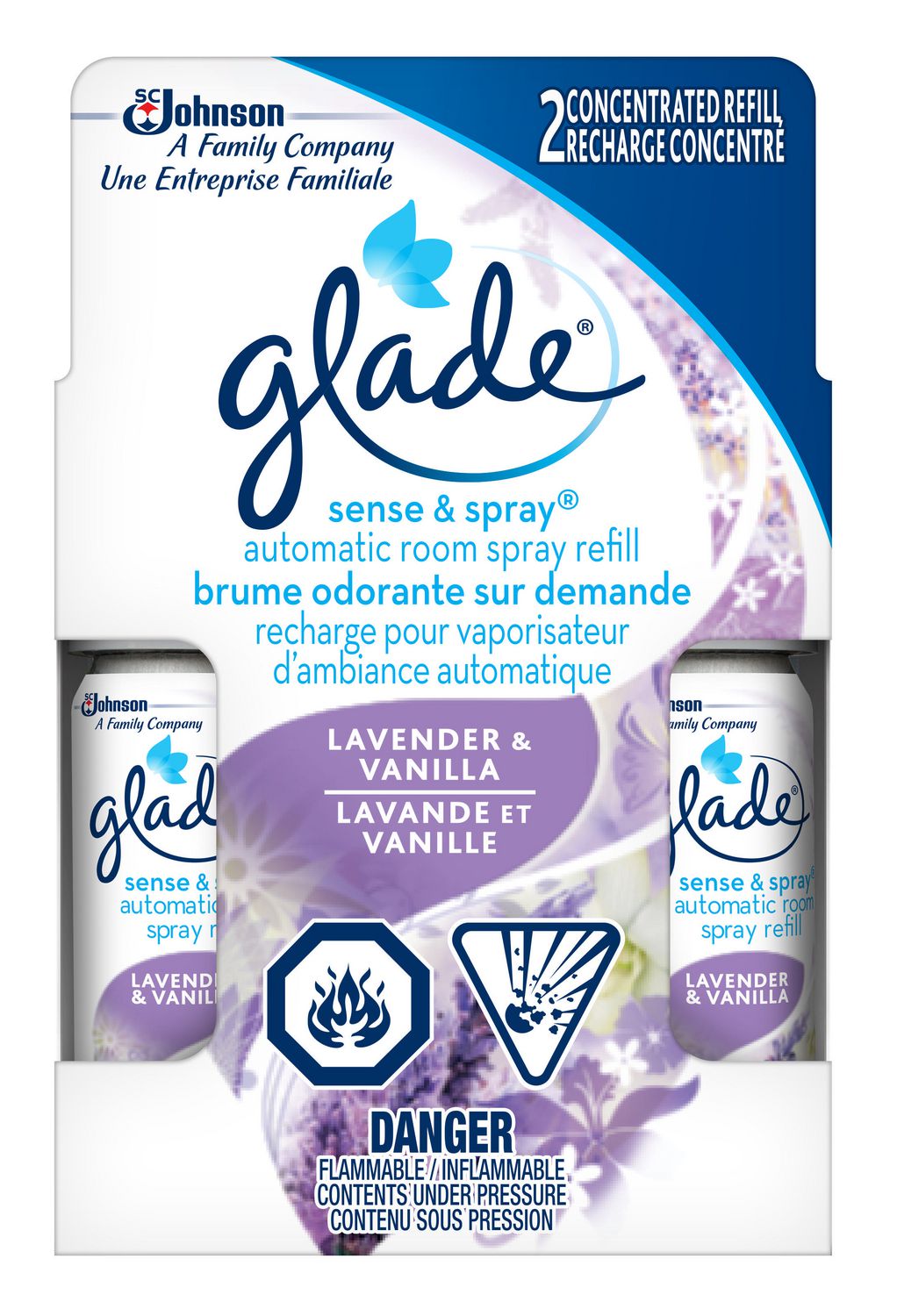 Glade Sense & Spray Automatic Air Freshener Refill Lavender & Vanilla