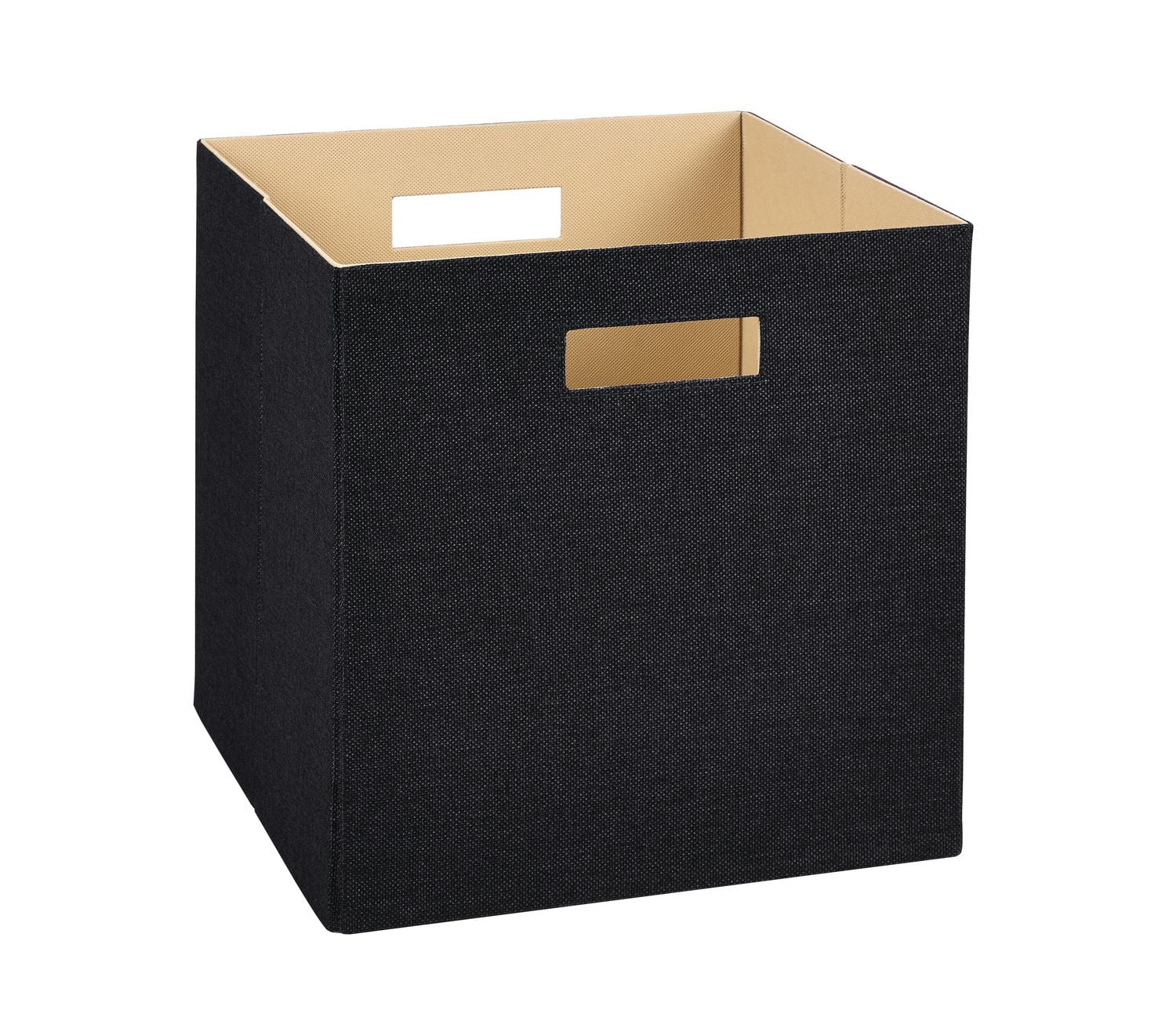 Decorative Fabric Storage Bin in Black Walmart Canada
