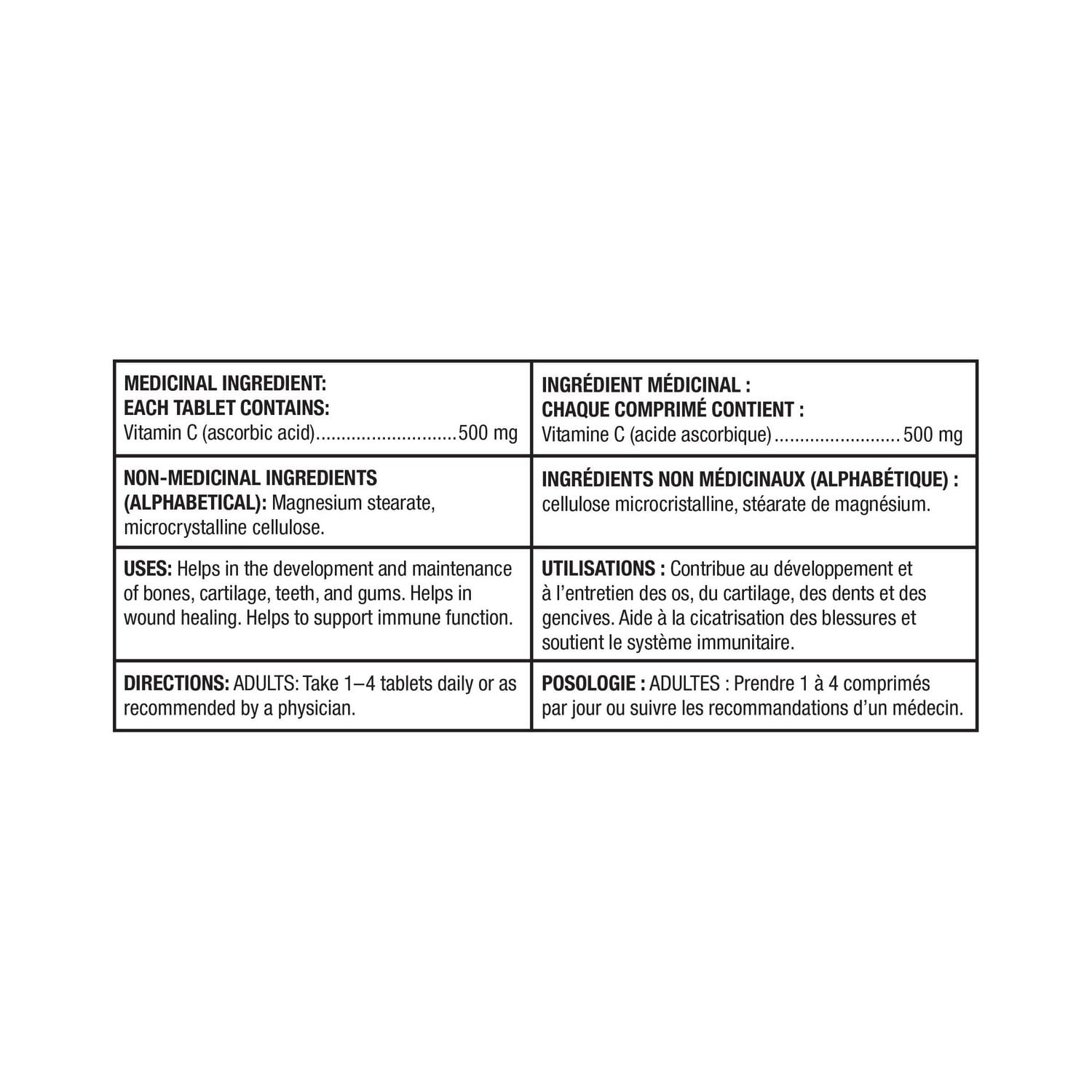 Spring Valley Vitamine C 500mg 100 Comprimes