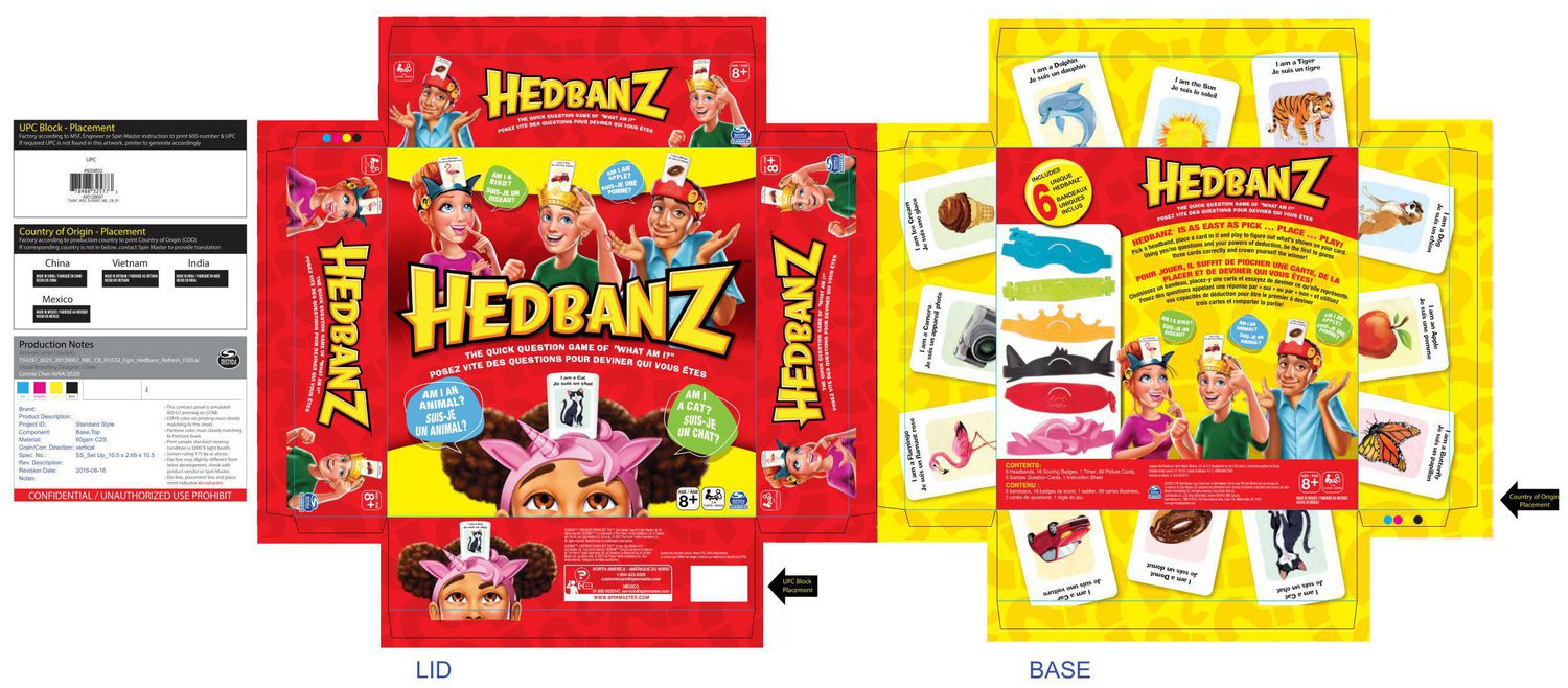 Hedbanz Picture Guessing Board Game, for Families and Kids Ages 8
