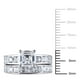 Ensemble nuptial Miadora avec 8 carat de zircon cubique de coupe princesse en argent sterling – image 3 sur 4