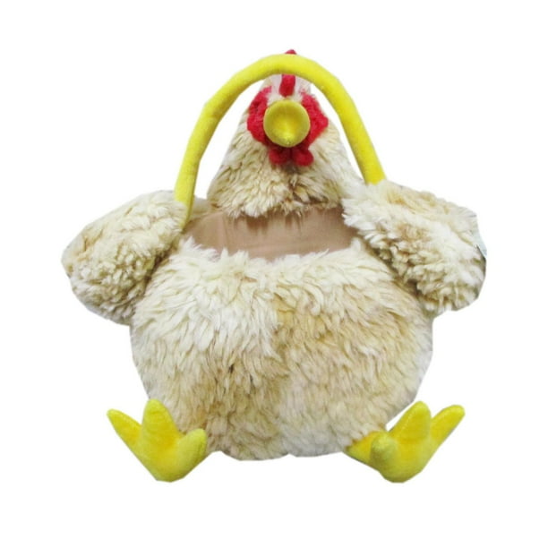 Way To Celebrate Easter Plush 10inch Easter Brown Rooster Basket