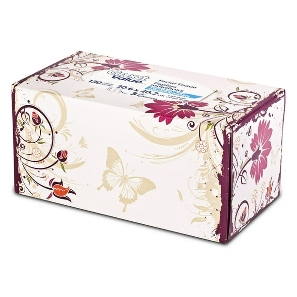 Great Value Facial Tissue 3 ply 130's - Walmart.ca