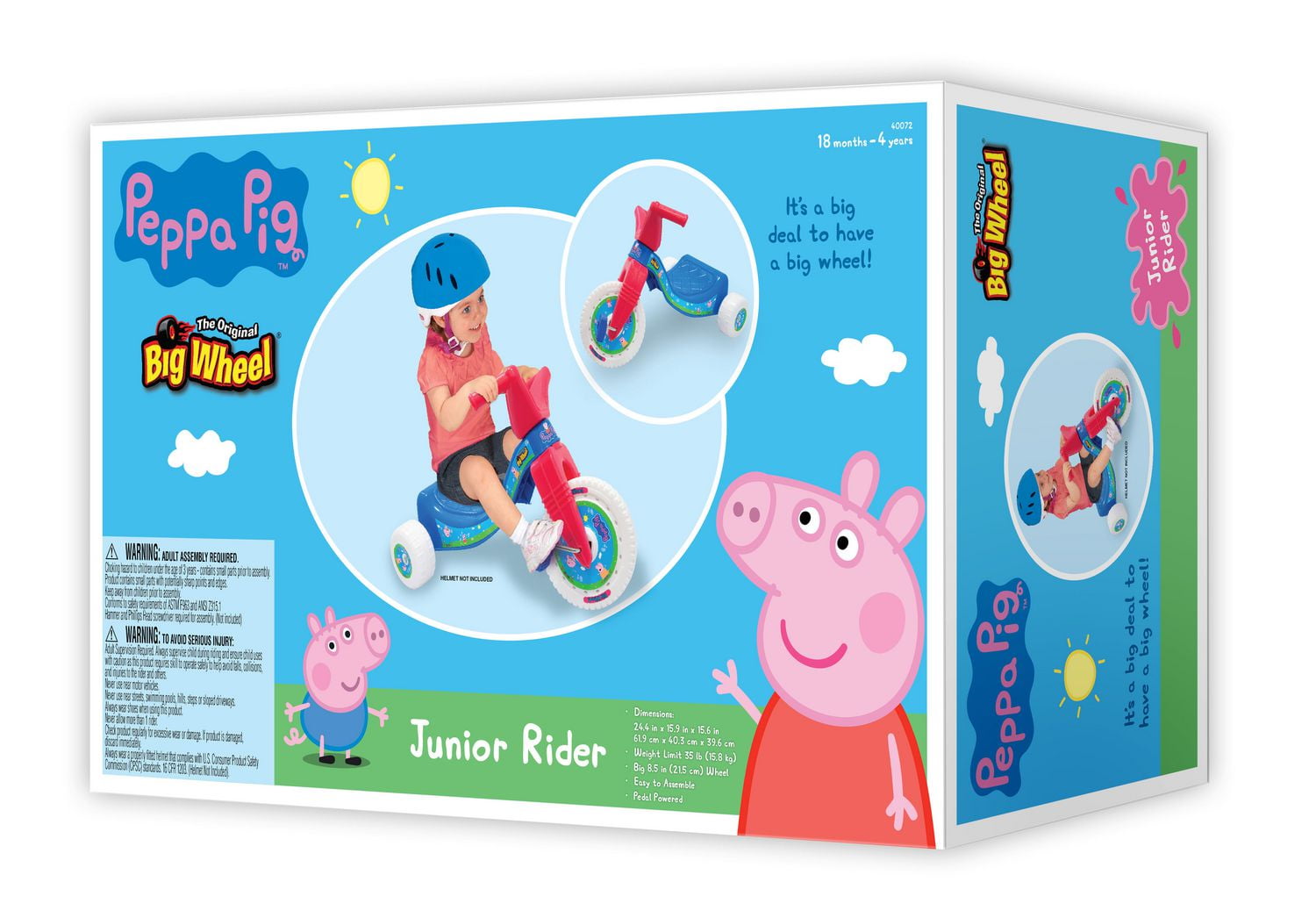 peppa pig big wheel tricycle