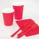 Gobelets en papier rouge ravissant de 12 oz, 8 ct Les gobelets jetables contiennent 12 oz. – image 2 sur 2