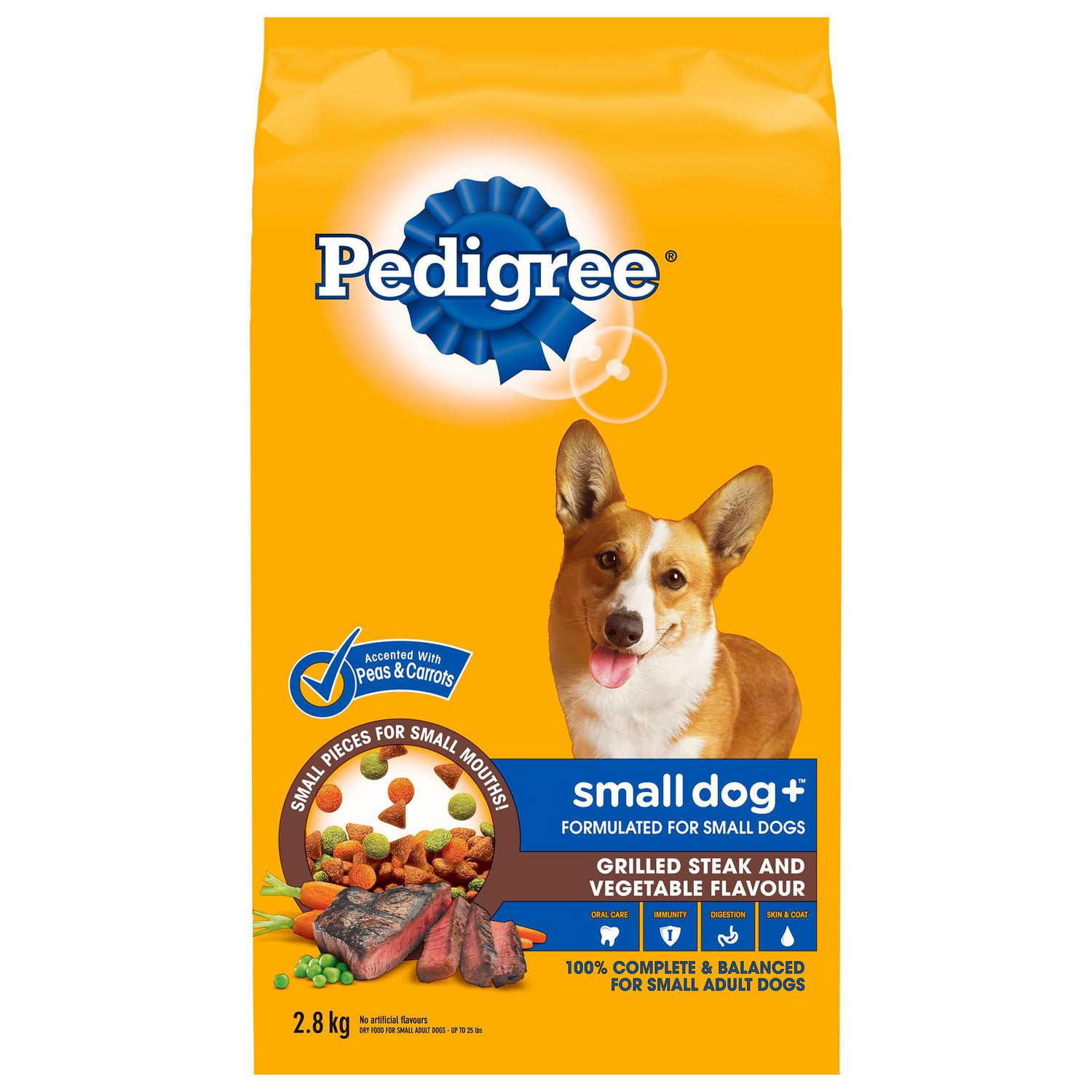 Pedigree Small Dog+ Grilled Steak & Vegetable Flavour Dry Dog Food