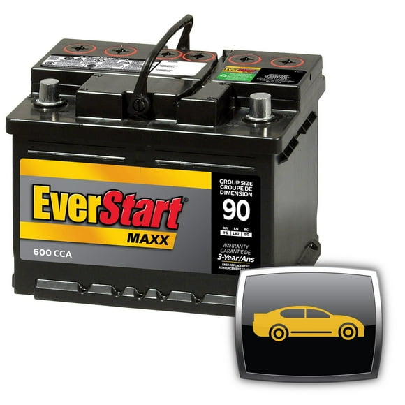 EverStart AUTO MAXX-90N – 12 Volts, Batterie automobile, groupe 90, 600 ADF EverStart – Batterie automobile