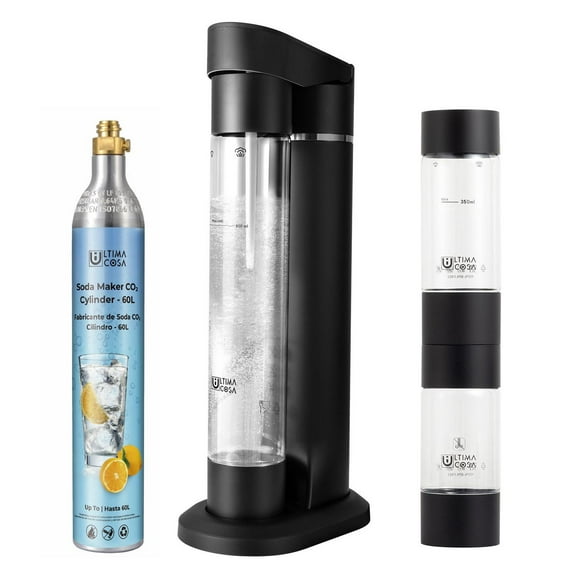 Ultima Cosa Presto Frizzante Soda Maker-Black, Soda Maker Black