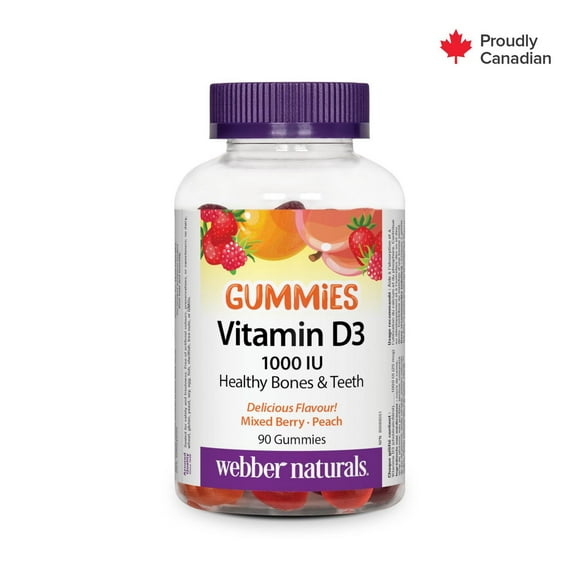 webber naturals Vitamine D3 Gélifiés 1 000 UI 90 GELIFIES