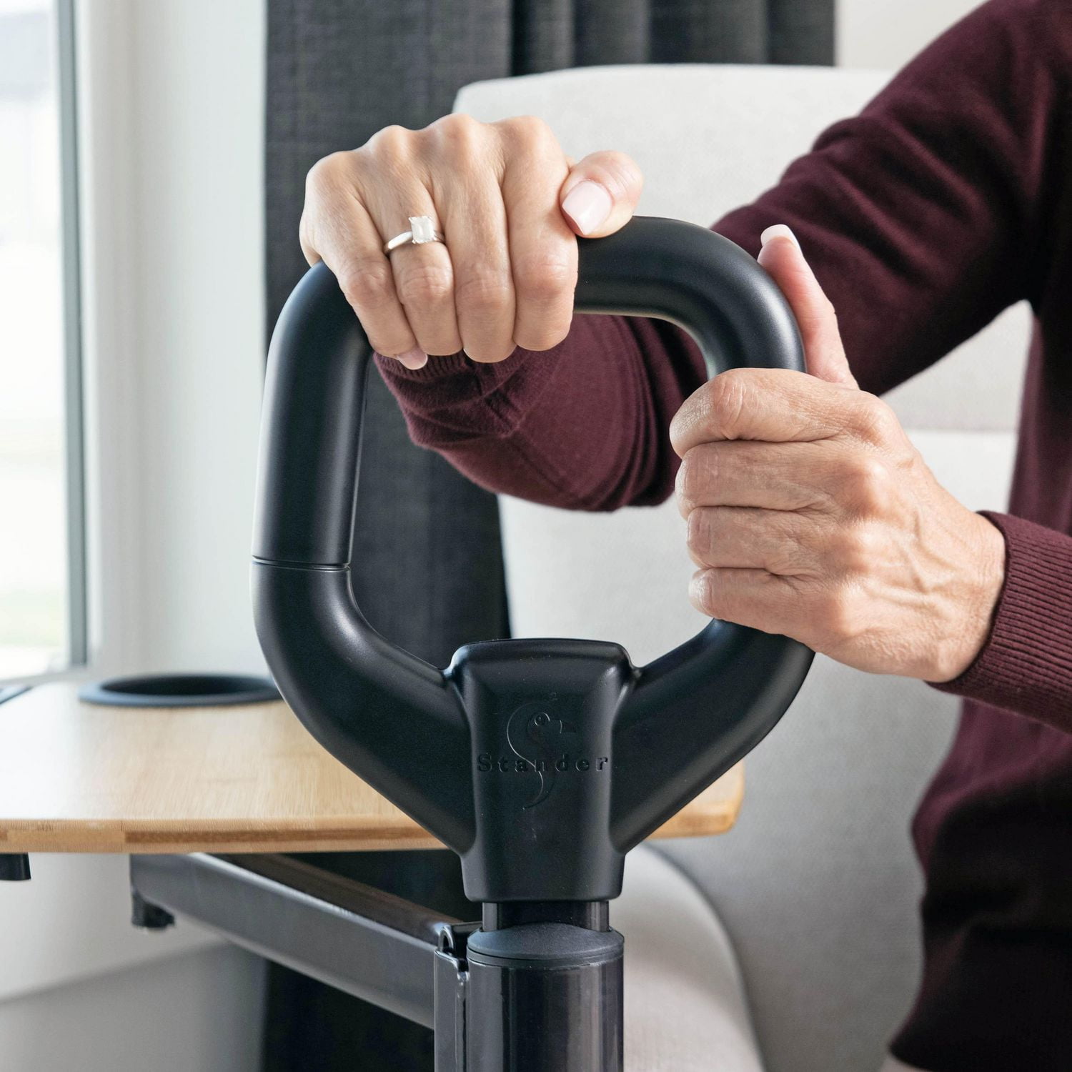 Stander TV Tray, Adjustable Tray Table, Swiveling Laptop Desk and Dinner Tray for Living Room