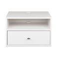 thumbnail image 3 of Prepac Table de chevet murale, blanc, 3 of 9