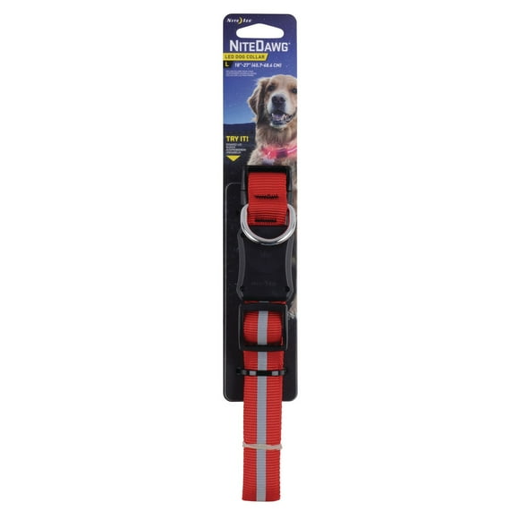 NITE IZE Nitehowl LED Dog Collar - Large - Red