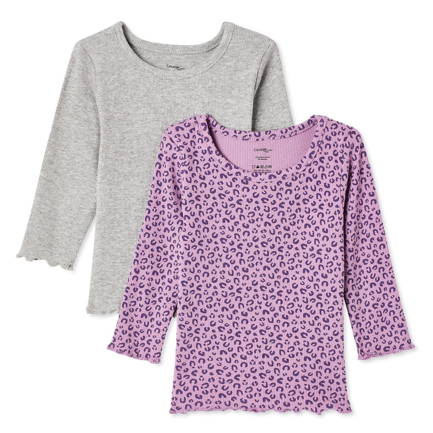 Lot de 2 t-shirts côtelés George pour bébés filles