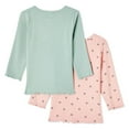 thumbnail image 2 of Lot de 2 t-shirts côtelés George pour bébés filles, 2 of 2