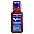 thumbnail image 1 of Vicks NyQuil Cold and Flu Symptom Relief Cherry Flavoured Liquid Medicine, Multi-Symptom Nighttime Relief for Headache, Fever, Sore Throat Pain, Minor Aches and Pains, Runny Nose and Cough, 1 of 5