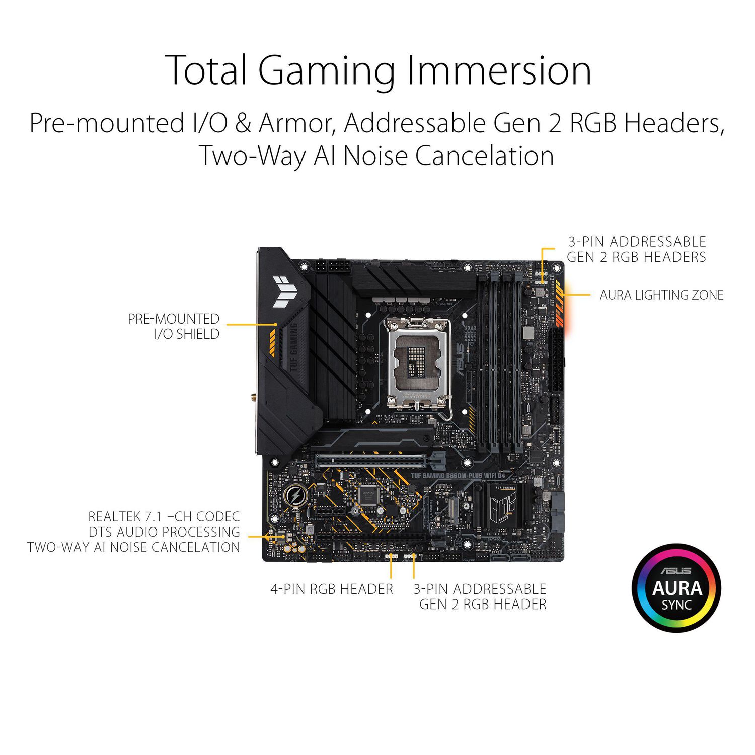 ASUS TUF GAMING B660M-PLUS WIFI D4 LGA 1700 (Intel 12th Gen) mATX