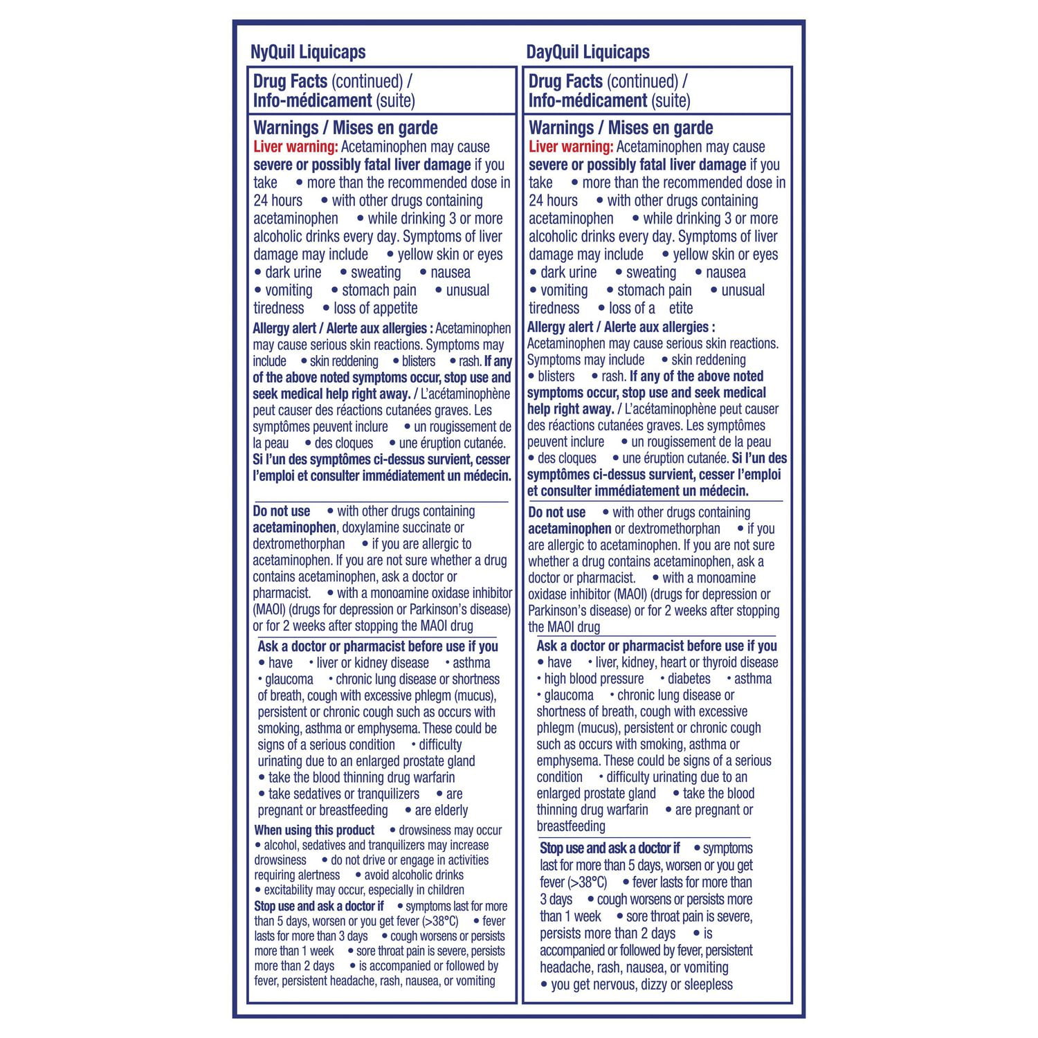 Vicks DayQuil and NyQuil Cold and Flu Symptom Relief, Liquicap Medicine, Multi-Symptom Daytime and Nighttime Relief for Headache, Fever, Sore Throat Pain, Minor Aches and Pains, and Cough, Convenience