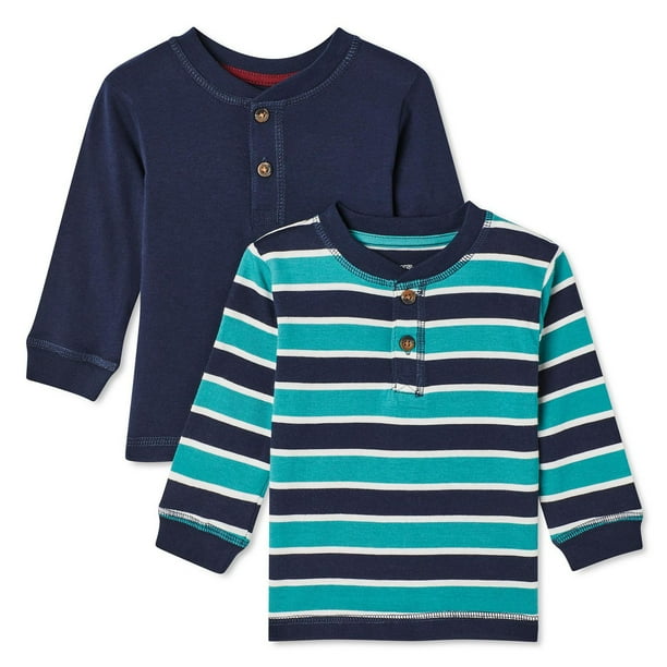 Baby Boys' Henley Tee 2Pack Walmart.ca