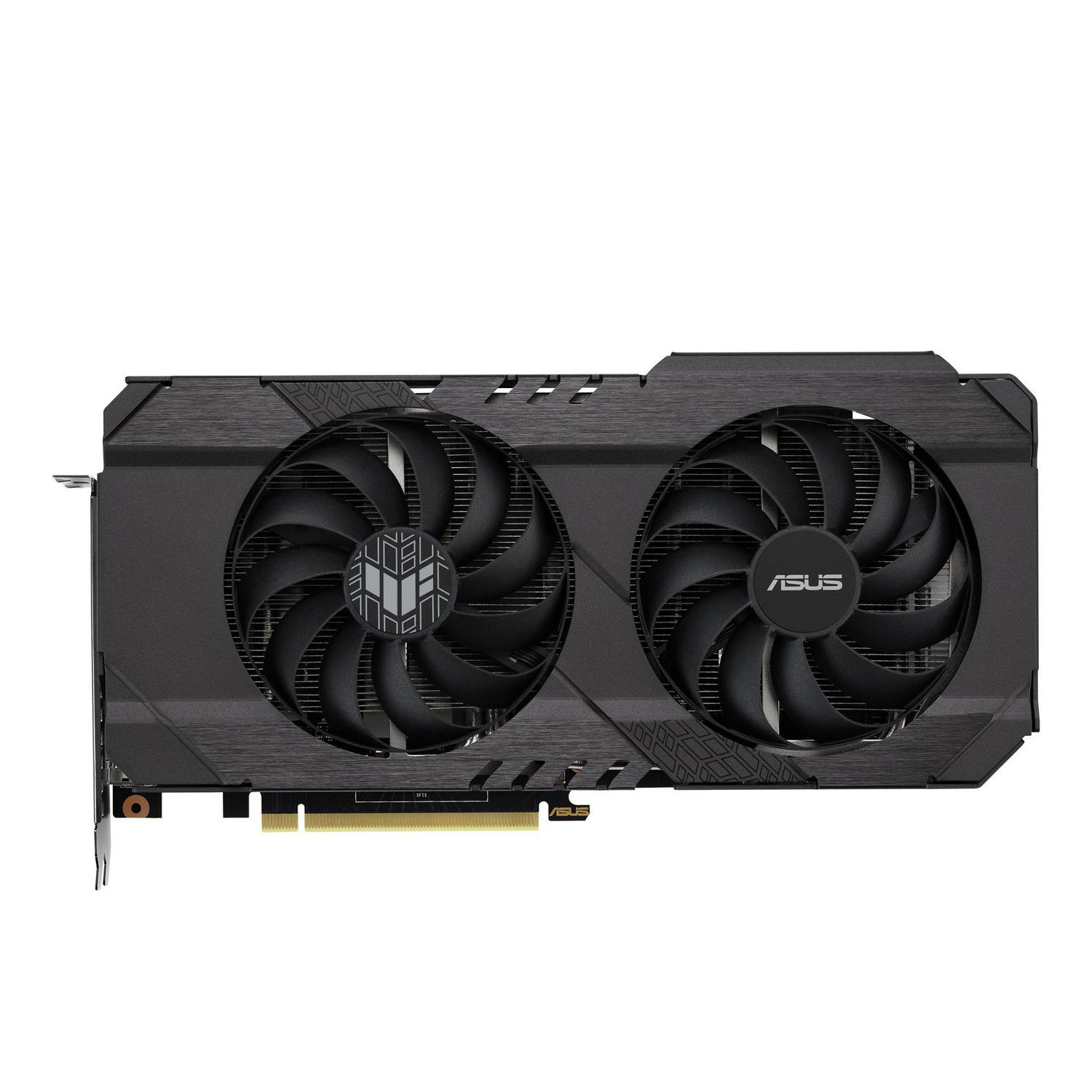 ASUS Dual GeForce RTX™ 3050 OC Edition 8GB GDDR6 with two powerful  Axial-tech fans and a 2-slot design for broad compatibility.