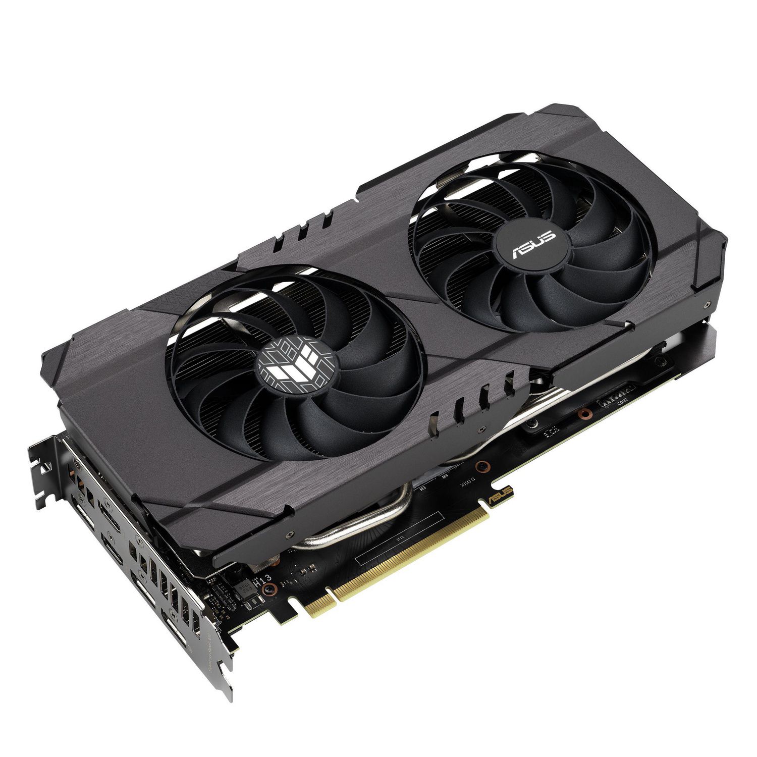 ASUS Dual GeForce RTX™ 3050 OC Edition 8GB GDDR6 with two powerful  Axial-tech fans and a 2-slot design for broad compatibility.