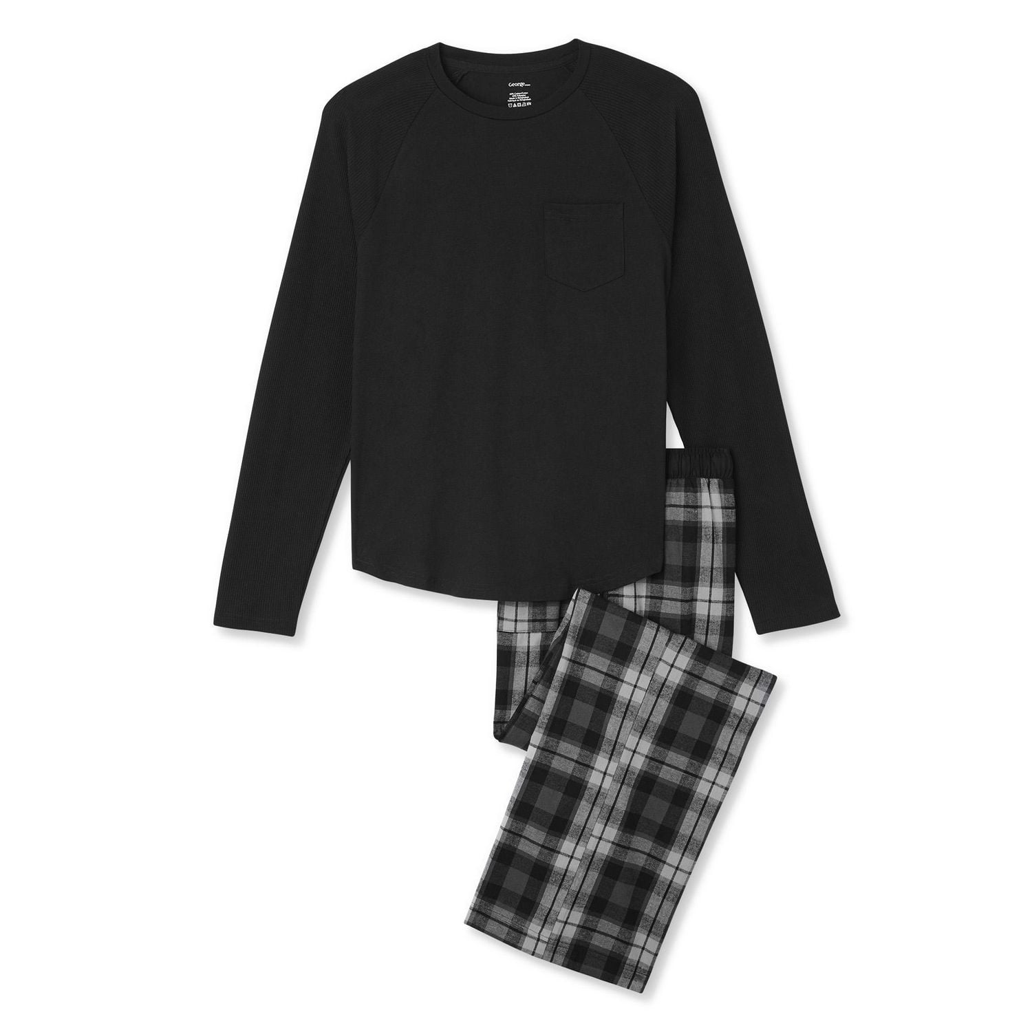 George Men's Raglan Tee & Flannel Pant Set