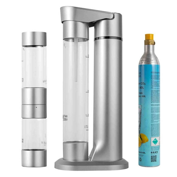 Ultima Cosa Presto Frizzante Soda Maker-Silver, Soda Maker Silver