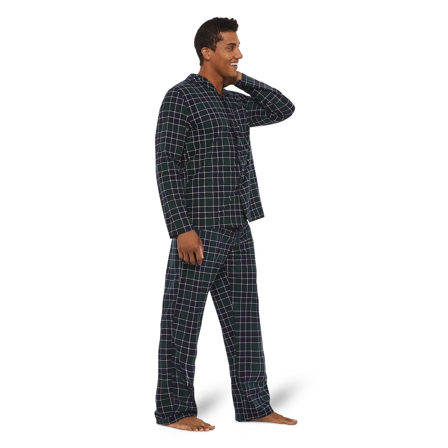George Men's Brushed Plaid Pyjama Set