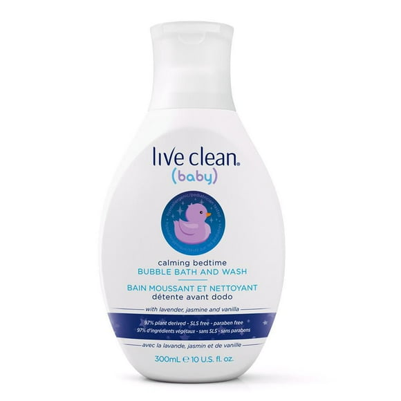 Live Clean Baby Calming Bedtime Bubble Bath & Wash, 300 mL
