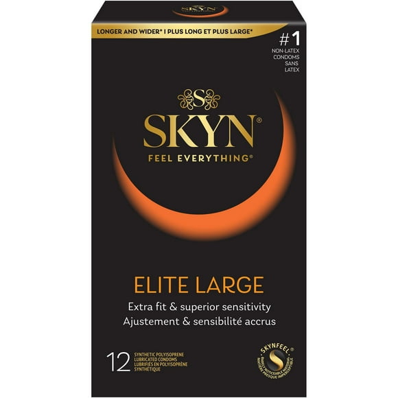 Skyn Lot de 12 préservatifs Elite - Ultra-fins et lubrifiés - Sans latex