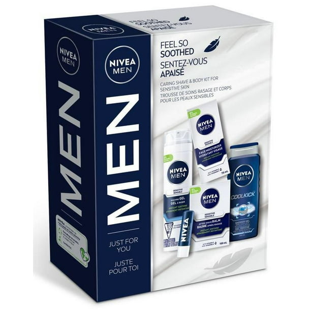 NIVEA MEN Shave & Body Gift Set for Sensitive Skin Gift for men