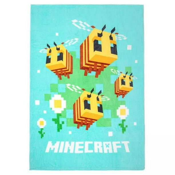 Minecraft Beautiful Day Kids' Silk Touch Fleece Throw, 100% Polyester 