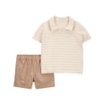 thumbnail image 1 of Carter's Child of Mine Toddler Boys' Cream and Khaki 2 Piece Set, 1 of 3