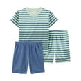 thumbnail image 1 of Carter's Child of Mine Kid Boys' Blue Stripe 3PC PJs, 1 of 5