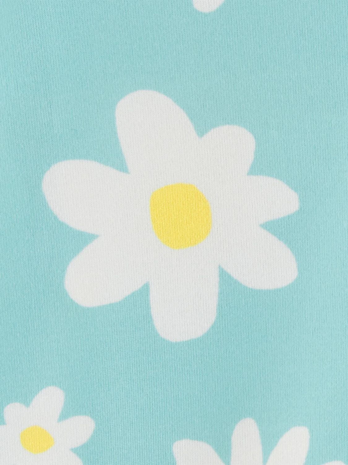 Carter's Child of Mine Kid Girls' Blue Daisy 3 Piece PJs