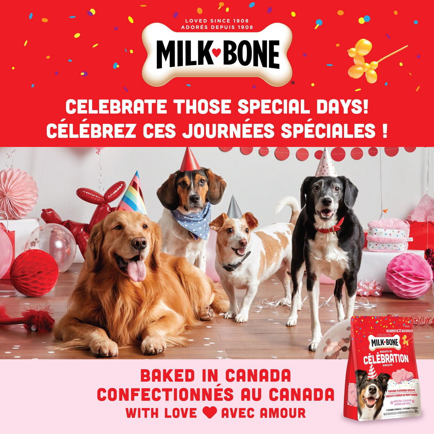 Milk Bone Celebration Pupcake Flavoured Biscuits Dog Treat 300g Walmart