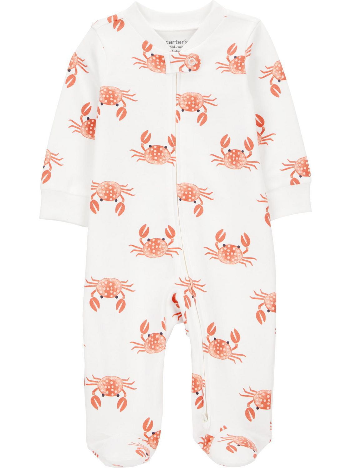 Carter's Child of Mine Baby Boys' Peach Crab Sleep n Play
