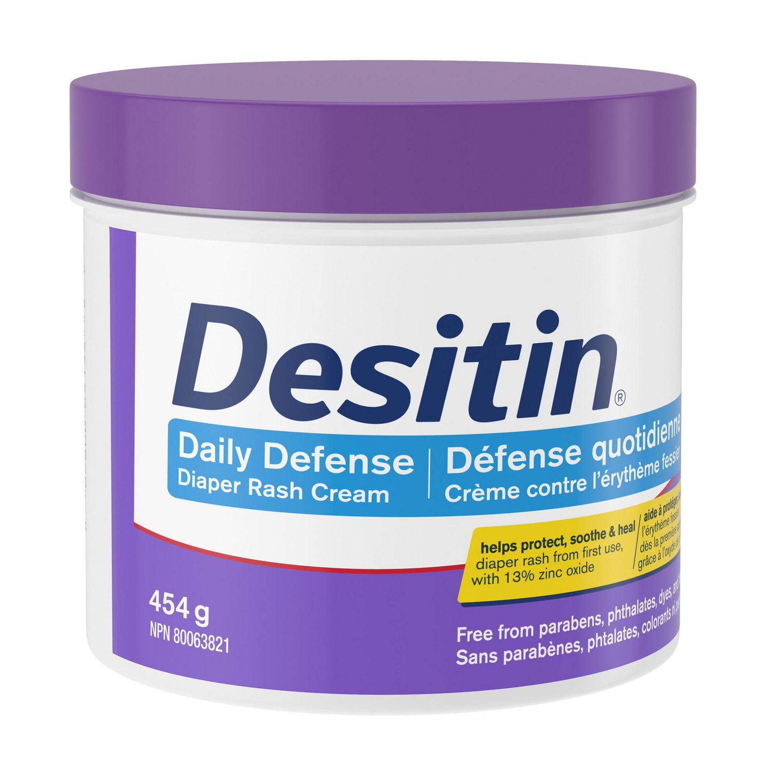 Desitin Daily Defense Baby Diaper Rash Cream with 13 Zinc Oxide Barrier Cream to Help Treat Relieve Prevent Diaper Rash Hypoallergenic Dye