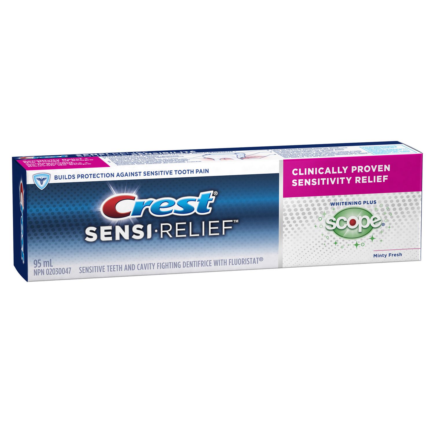 Crest Sensi-Relief Whitening + Scope Minty Fresh Flavor Toothpaste ...