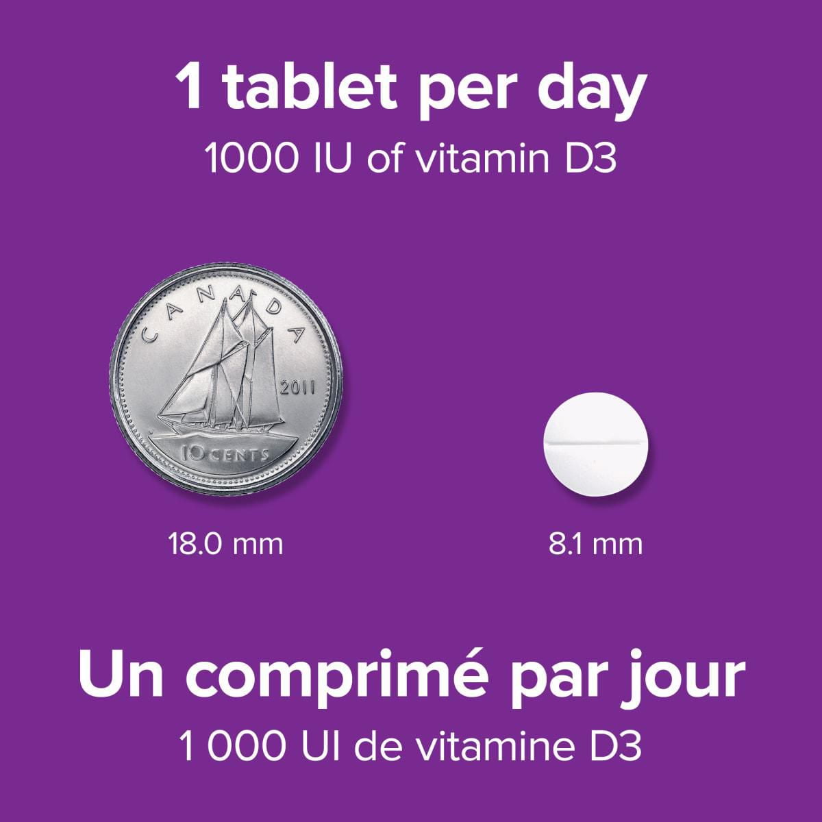 Webber Naturals® Vitamin D3 1000 IU Tablets