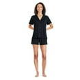 thumbnail image 1 of Pyjama 2 pièces avec haut à col cranté George pour femmes, 1 of 6