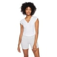 thumbnail image 1 of No Boundaries Women's Rib Henley Tee, 1 of 6